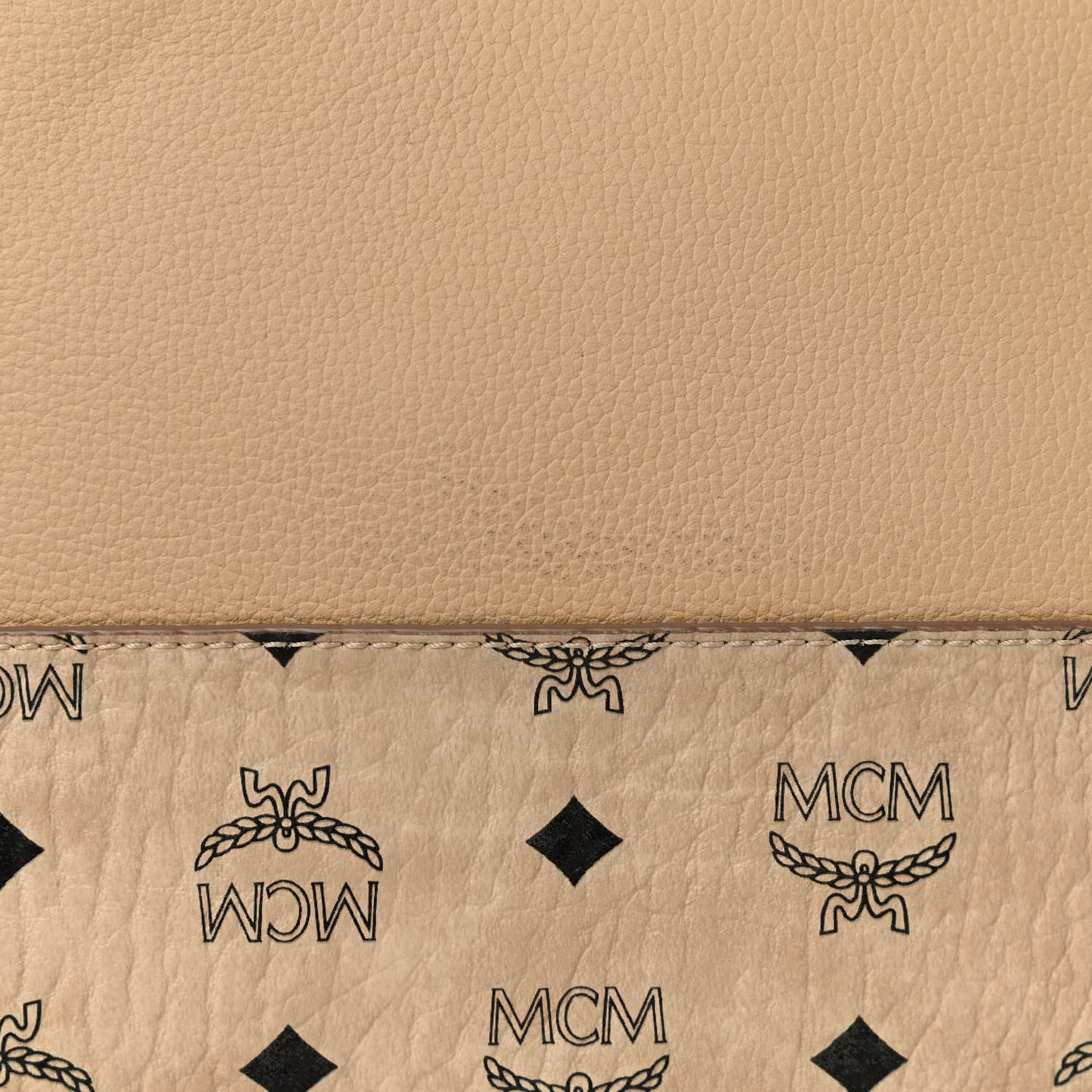 Calfskin Visetos Anya Shopper Tote Beige