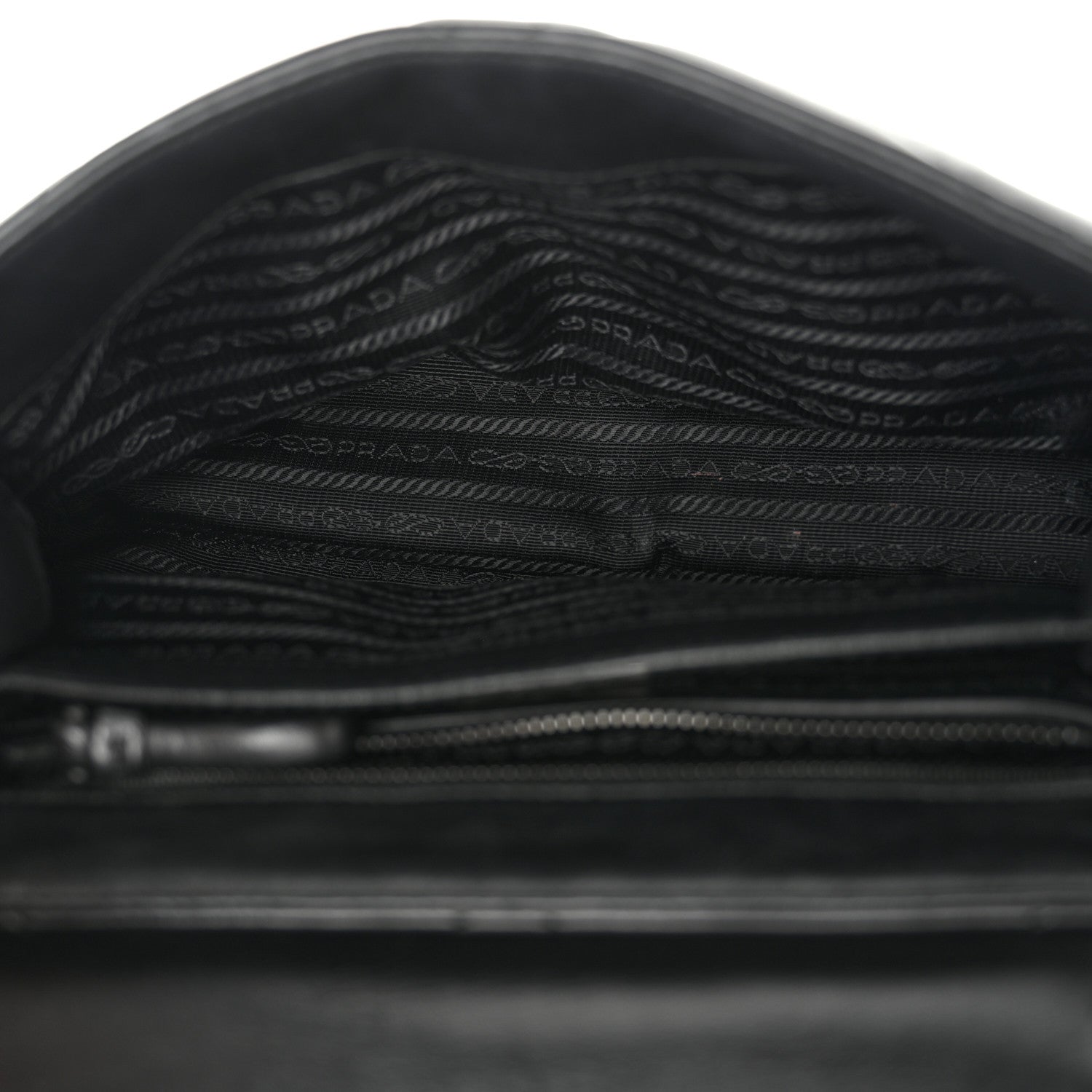Prada Nappa Triangle Stitched Large Spectrum Bag Black 5 of 12