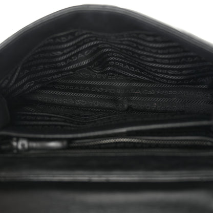 Prada Nappa Triangle Stitched Large Spectrum Bag Black 5 of 12