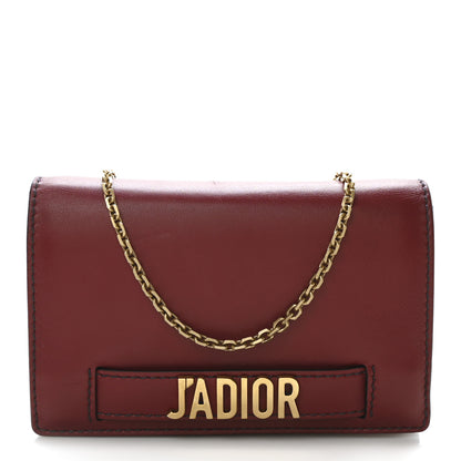 Christian Dior Calfskin J'Adior Wallet on Chain Pouch Red 1 of 9