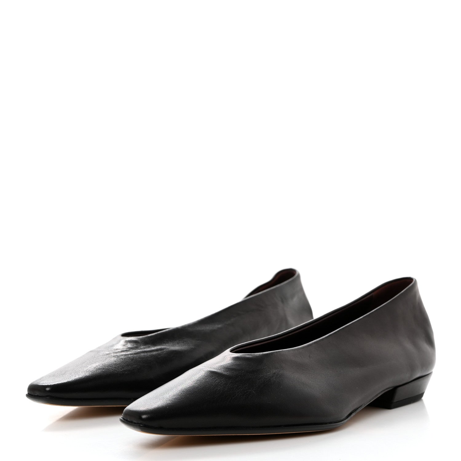 Bottega Veneta Nappa Almond Flats 36 Black 3 of 8