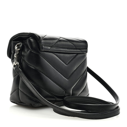 Saint Laurent SAINT LAURENT Calfskin Y Quilted Monogram Toy Loulou Crossbody Bag Black 3 of 11