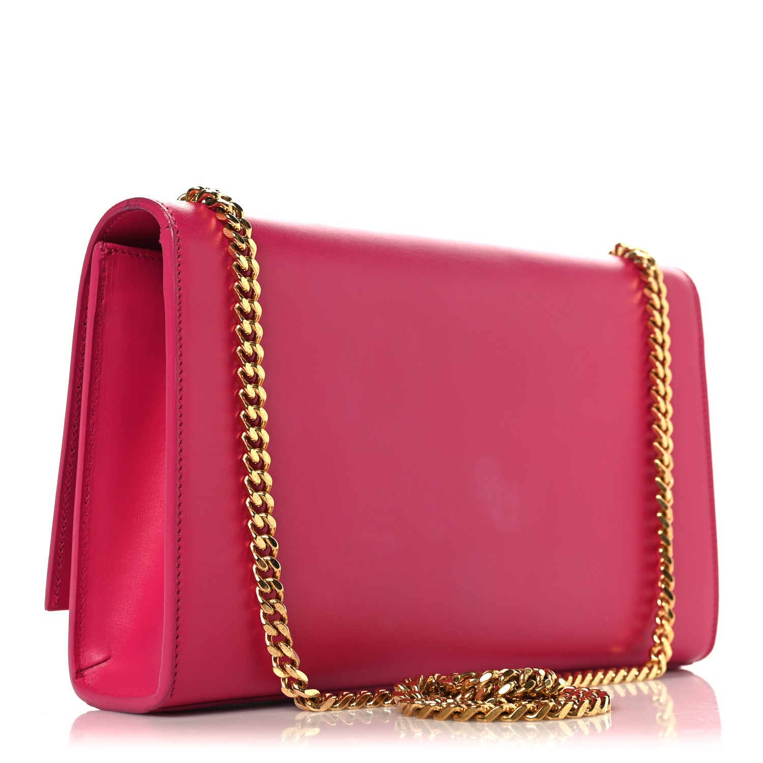 Saint Laurent Smooth Calfskin Medium Classic Monogram Kate Tassel Satchel Fuchsia 3 of 10