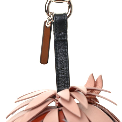 Fendi Fox Rabbit Fur Nappa Pineapple Bag Charm Nebula Baby Pink Multicolor 3 of 3