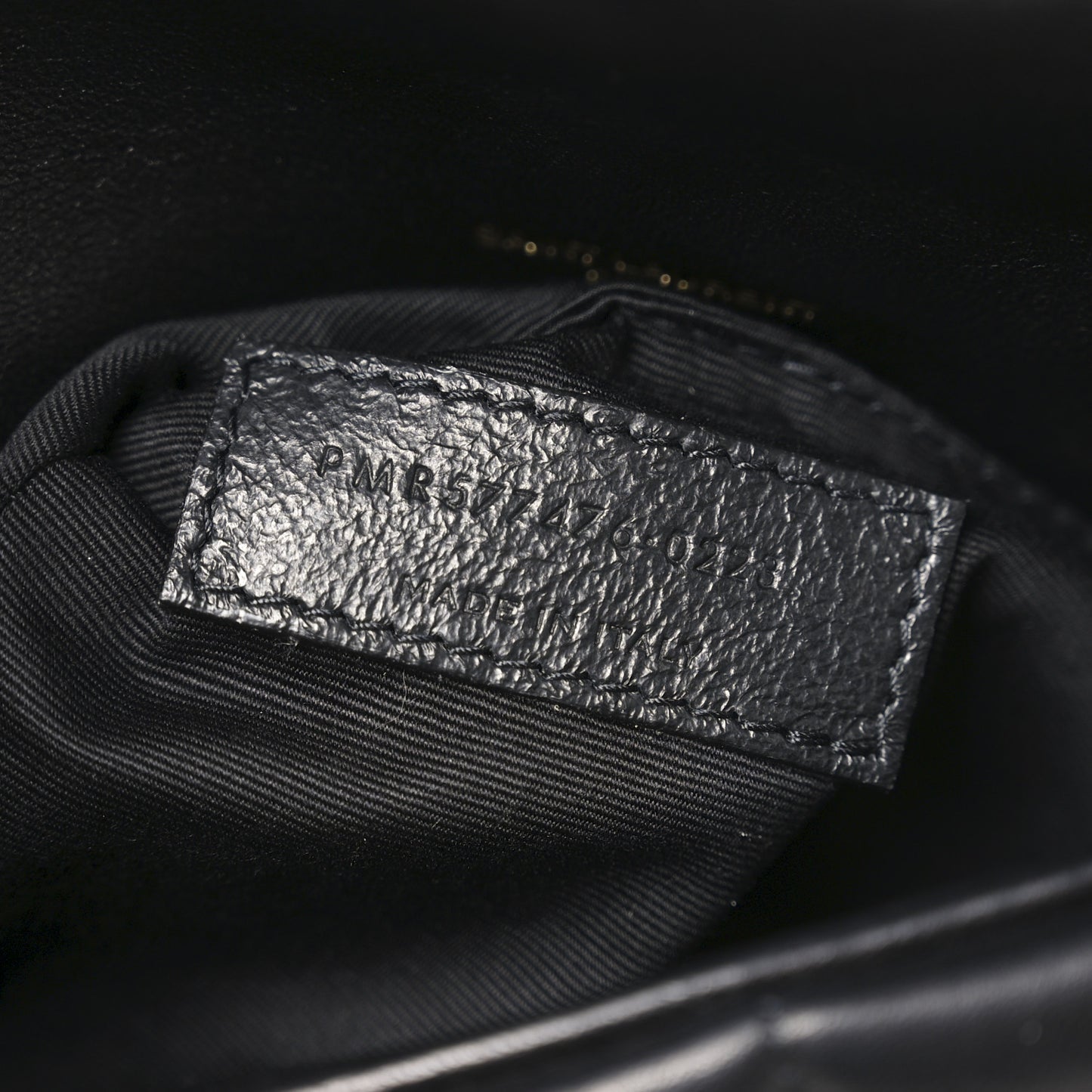 Lambskin Quilted Tri-Metal Small Loulou Puffer Monogram Chain Satchel  Black