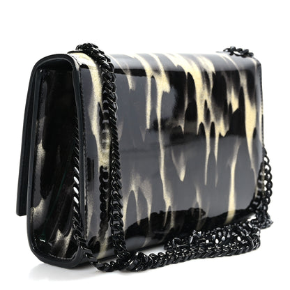 Saint Laurent Patent Small Monogram Kate Satchel Black Ivory Gold 3 of 8