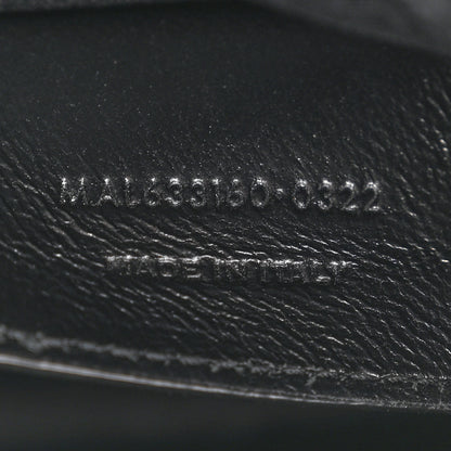 Saint Laurent Crinkled Calfskin Matelasse Monogram Baby Niki Chain Satchel Black 7 of 12