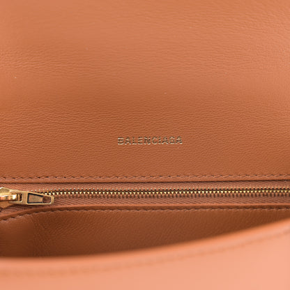 Balenciaga Shiny Box Calfskin Small Hourglass Top Handle Bag Camel 6 of 10