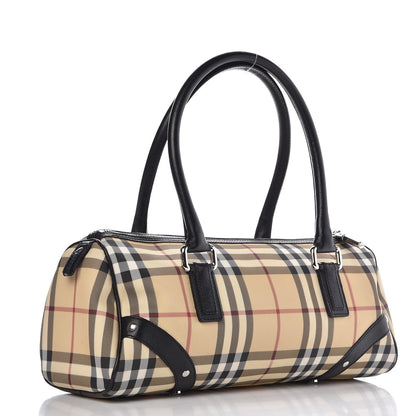 Burberry House Check Studded Satchel Black 3 of 13