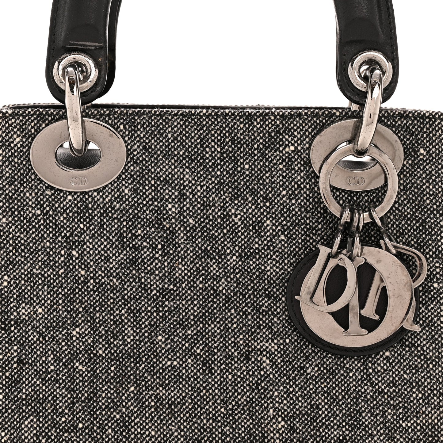 Tweed Mini Lady Dior Black