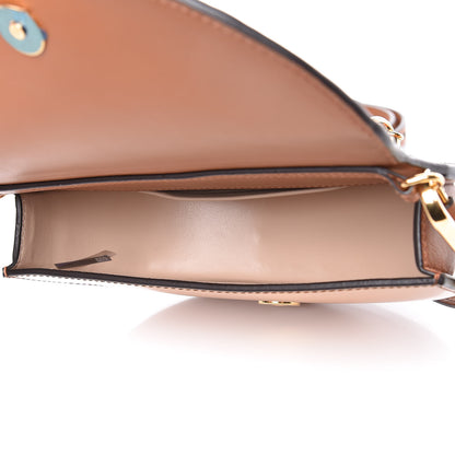 Chloe Spazzolato Sfumato Lambskin Calfskin Small Nile Bracelet Minaudiere Bag Caramel 6 of 11