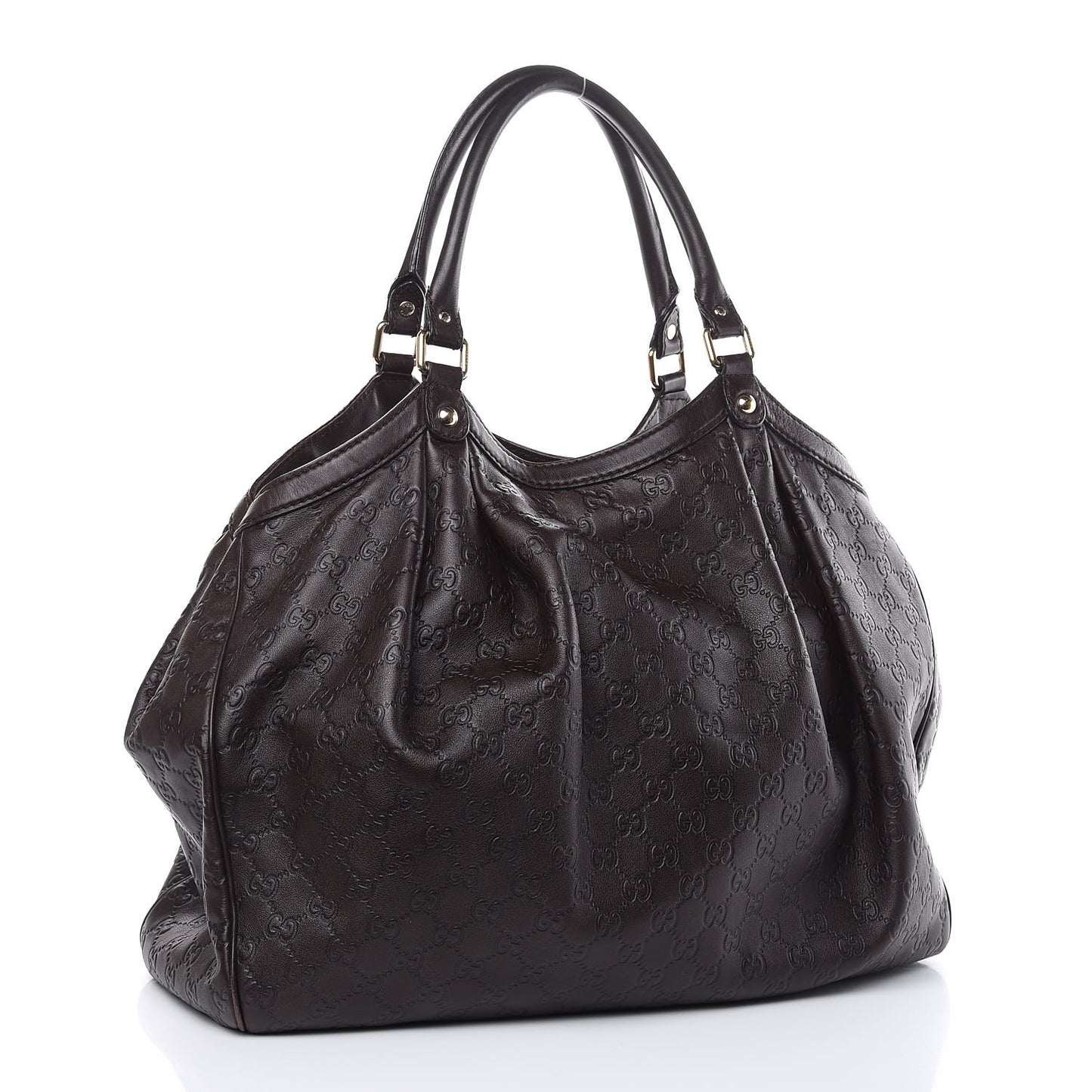 Guccissima Signature Large Sukey Tote Chocolate