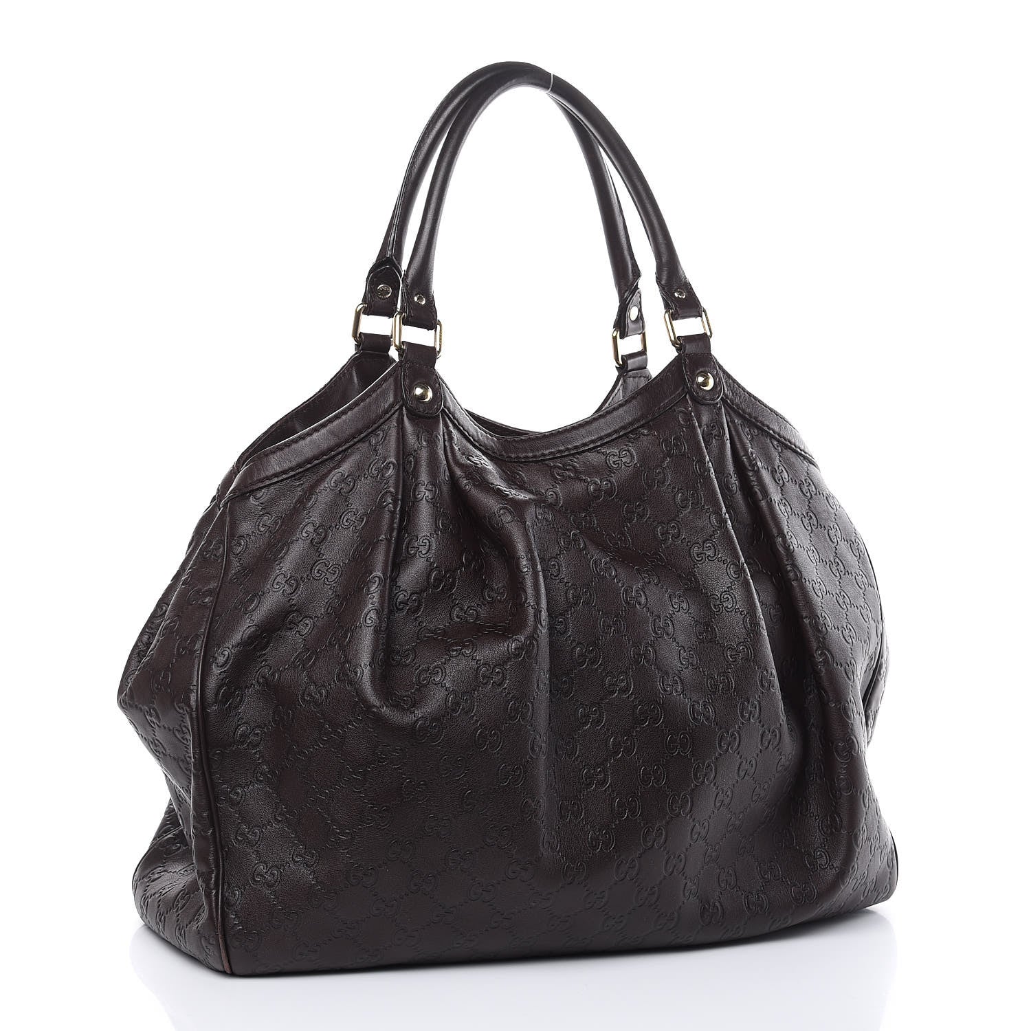 Gucci Guccissima Signature Large Sukey Tote Chocolate 3 of 18