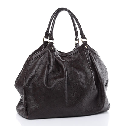 Gucci Guccissima Signature Large Sukey Tote Chocolate 3 of 18