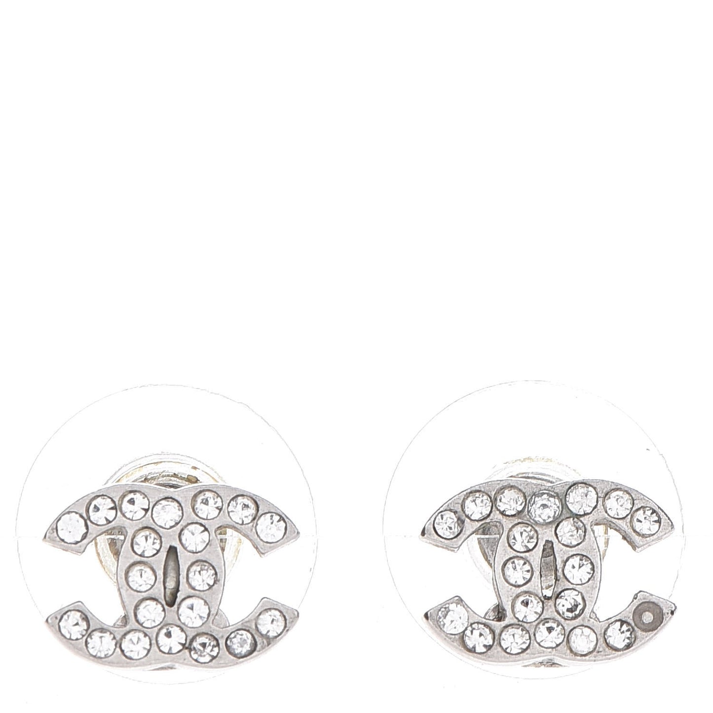 Crystal Mini Timeless CC Earrings Silver