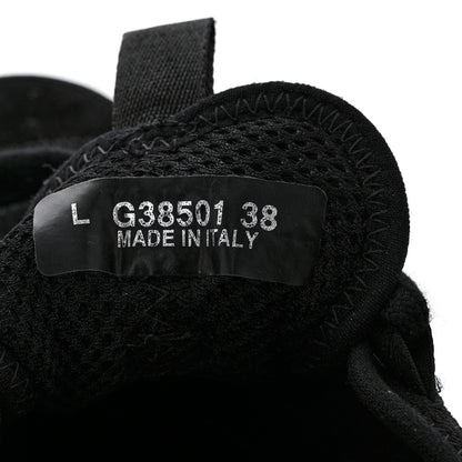 Chanel Nylon Suede Calfskin CC Sneakers 38 Black 6 of 9