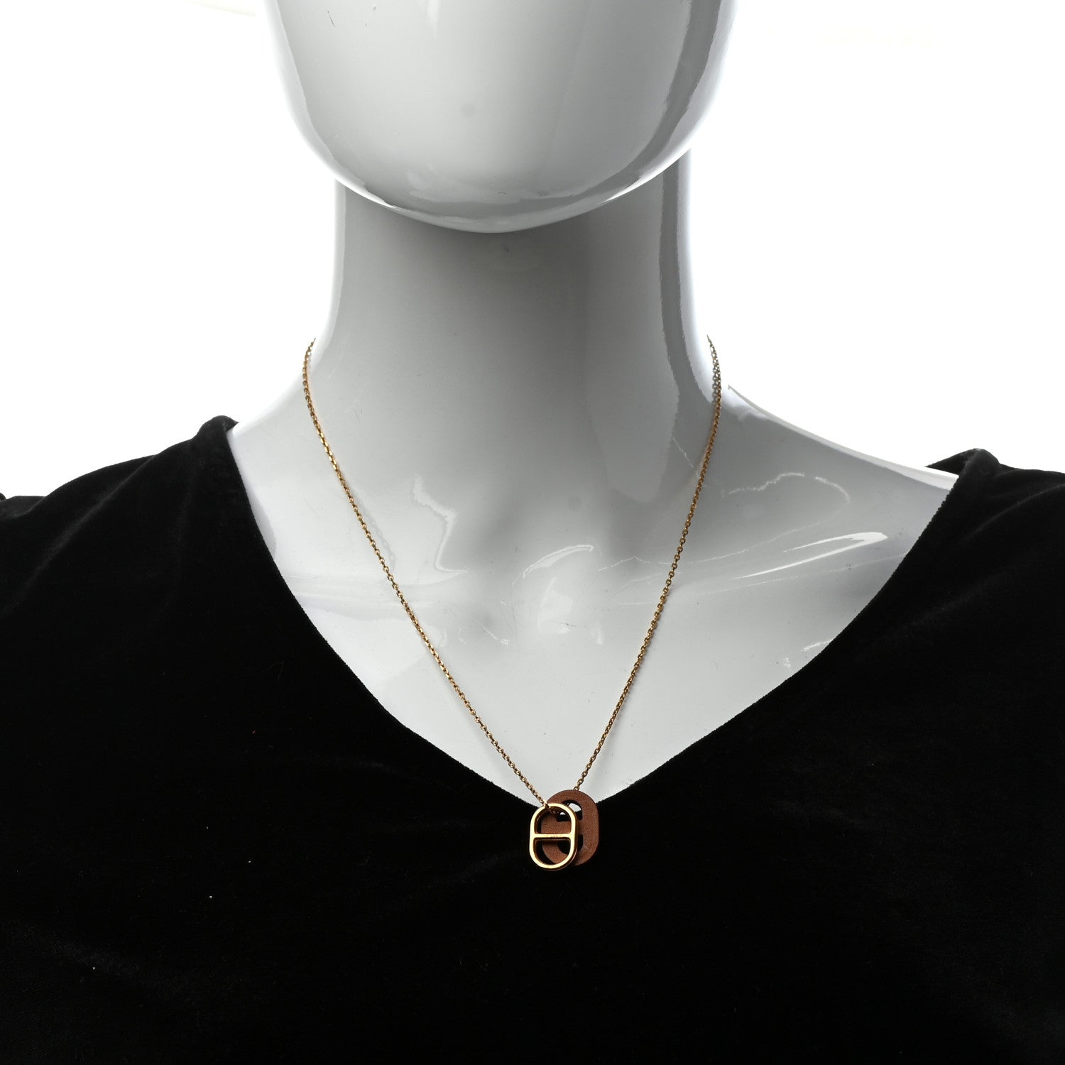Hermes Swift O'Maillon Pendant Necklace Gold 2 of 6