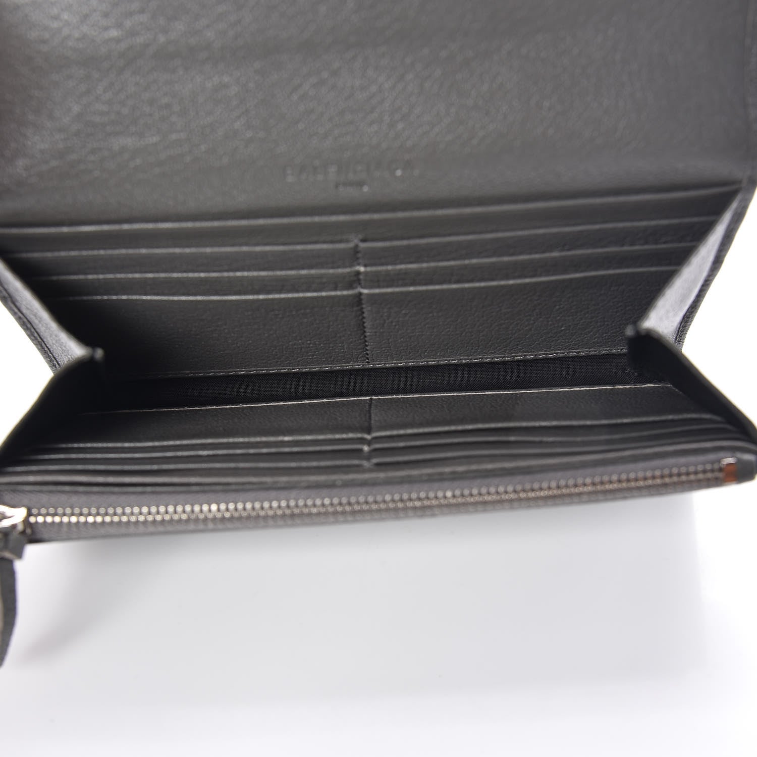 Balenciaga Chevre Silver Metallic Edge Hardware Money Wallet Gris Acier 5 of 8