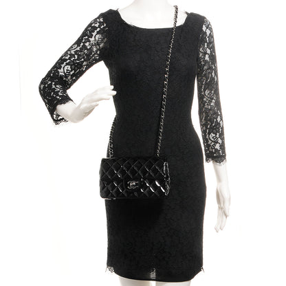 Chanel Patent Quilted Mini Flap Black 2 of 9