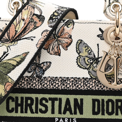 Christian Dior Canvas Toile de Jouy Mexico Embroidered Medium Lady D-Lite White Multicolor 8 of 13