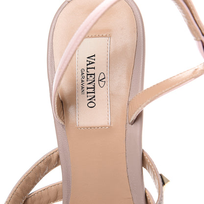 Valentino Garavani Patent Rockstud Cage Slingback Pumps 40 Water Rose Poudre 6 of 7