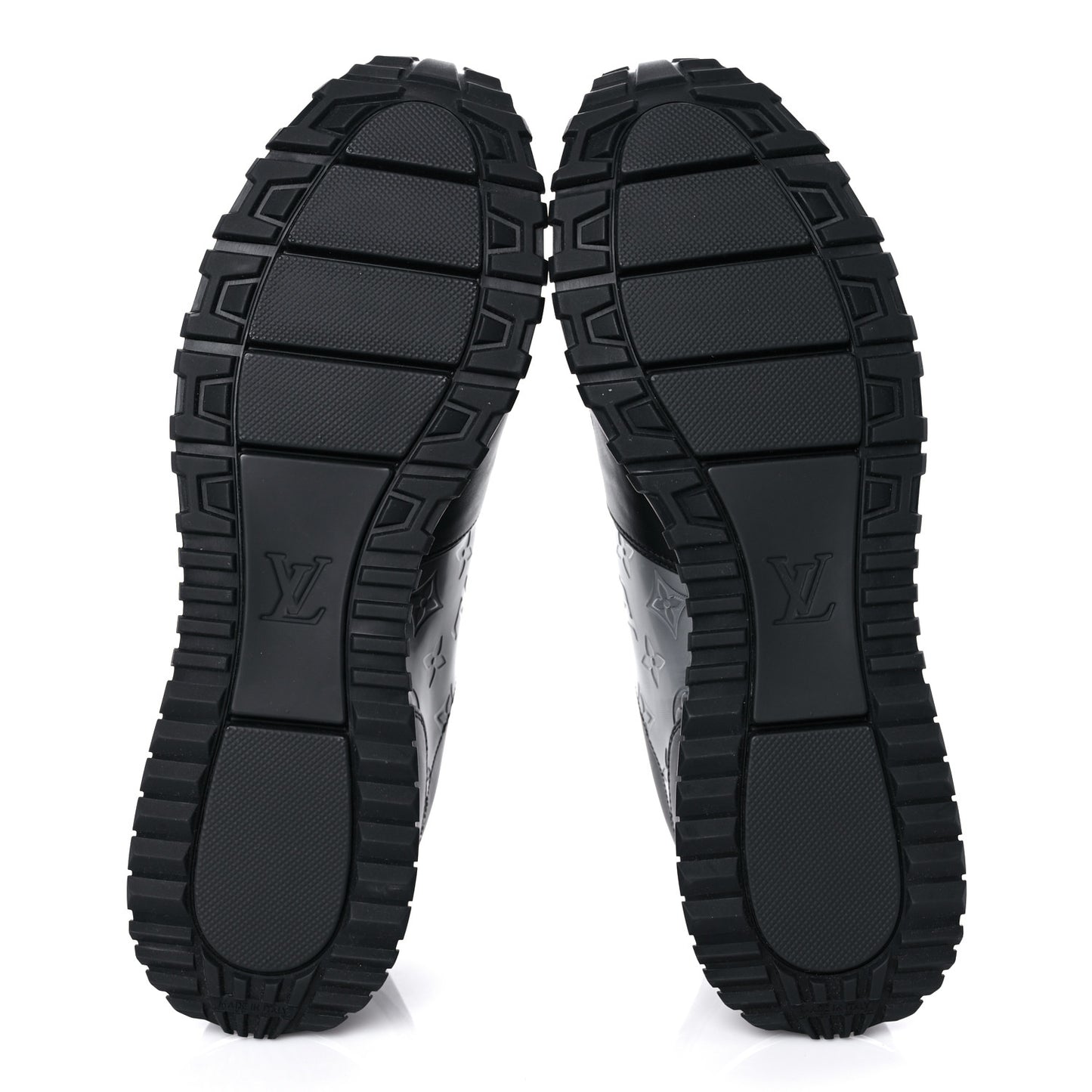 Iridescent Textile Monogram Calfskin Mens Run Away Sneakers 11 Black