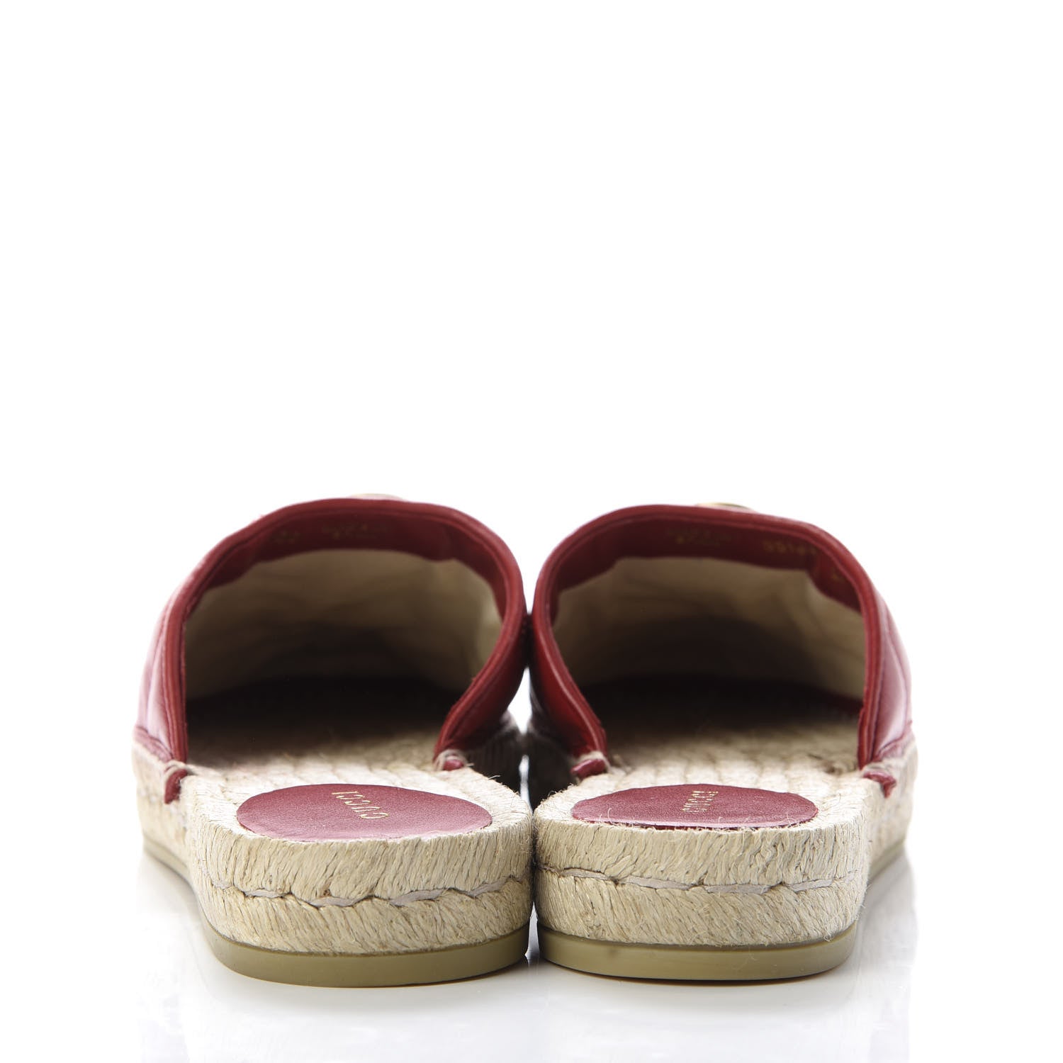 Gucci Nappa Matelasse GG Marmont Espadrille Slippers 38 Hibiscus Red 6 of 12