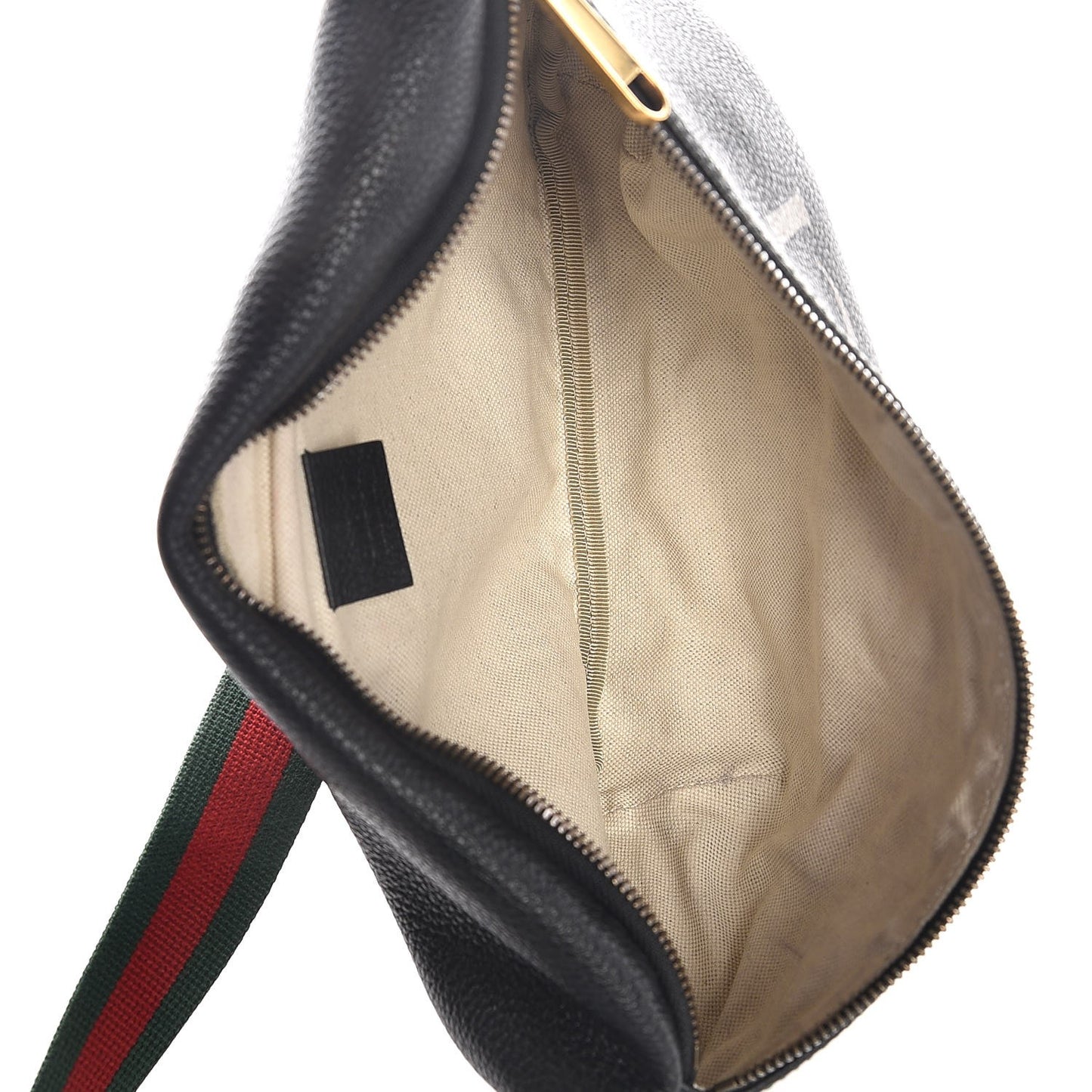 Grained Calfskin Logo Belt Bag Black