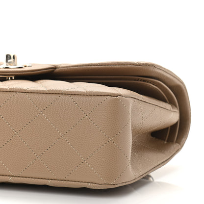 Chanel Caviar Quilted Small Double Flap Dark Beige 10 of 11