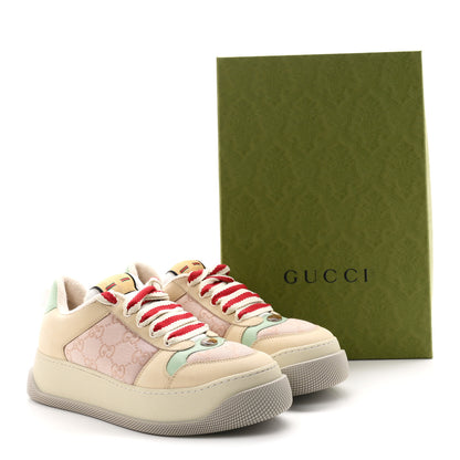 Gucci New Canvas GG Monogram Nubuck Womens Screener 50mm Sneakers 41 Skin Rose Dark Skin Rose Multicolor 10 of 10
