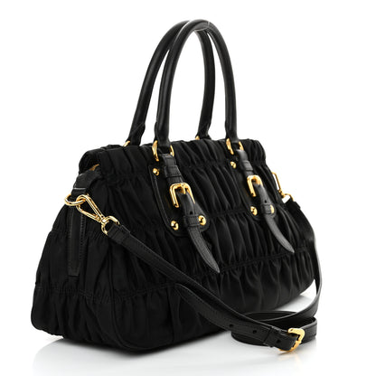 Prada Tessuto Nylon Gaufre Shopping Satchel Black 2 of 11