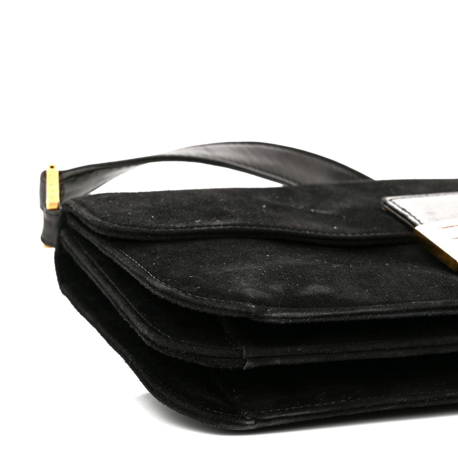 Fendi Suede Calfskin Baguette Black 7 of 8