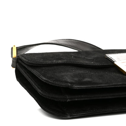 Fendi Suede Calfskin Baguette Black 7 of 8