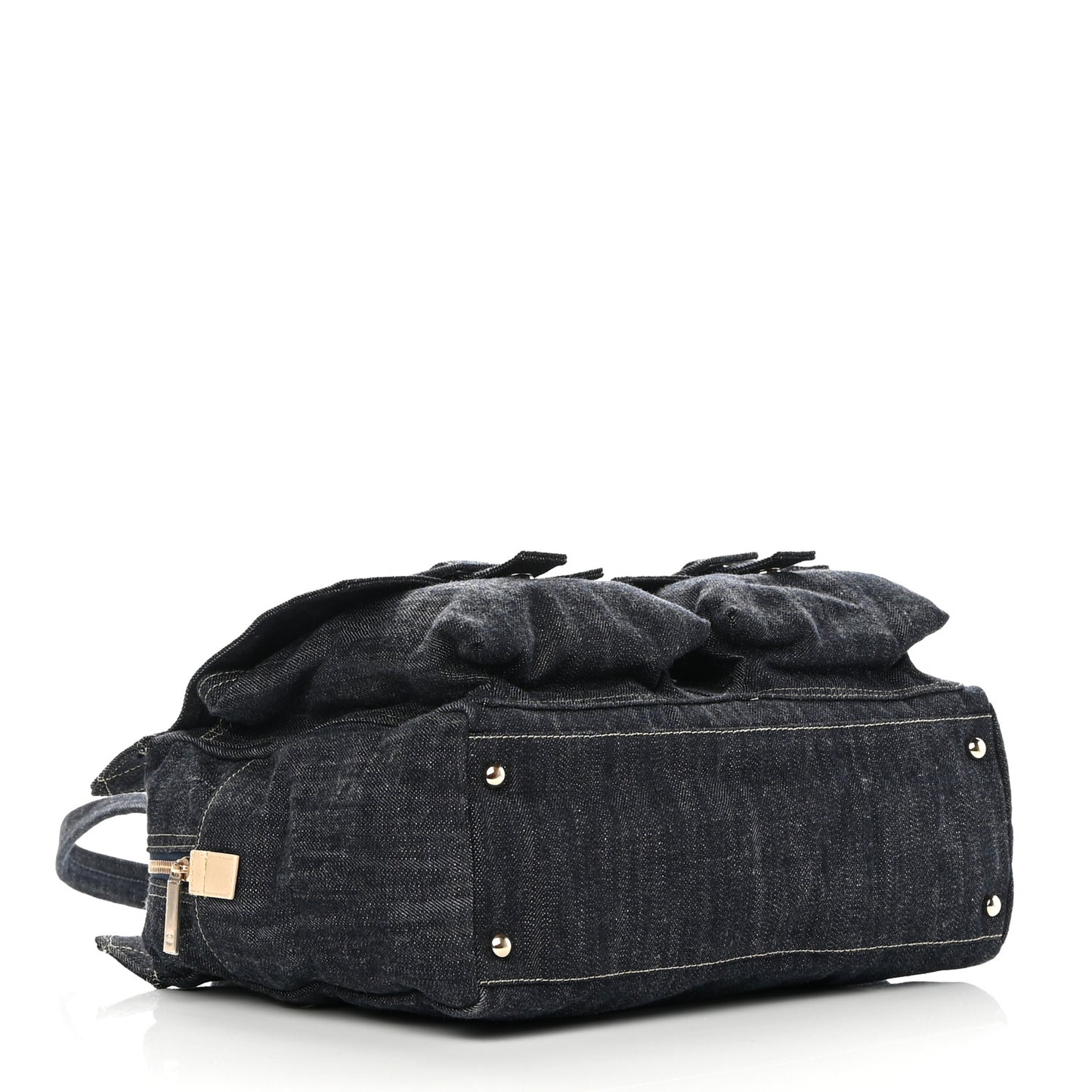 Denim CC Double Pocket Shoulder Bag