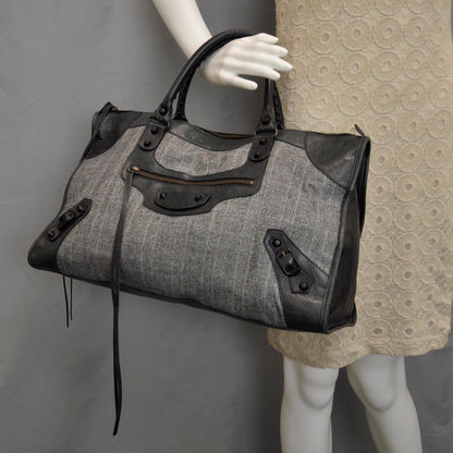 Balenciaga Chevre Wool Prince of Wales Check Weekender 2 of 9