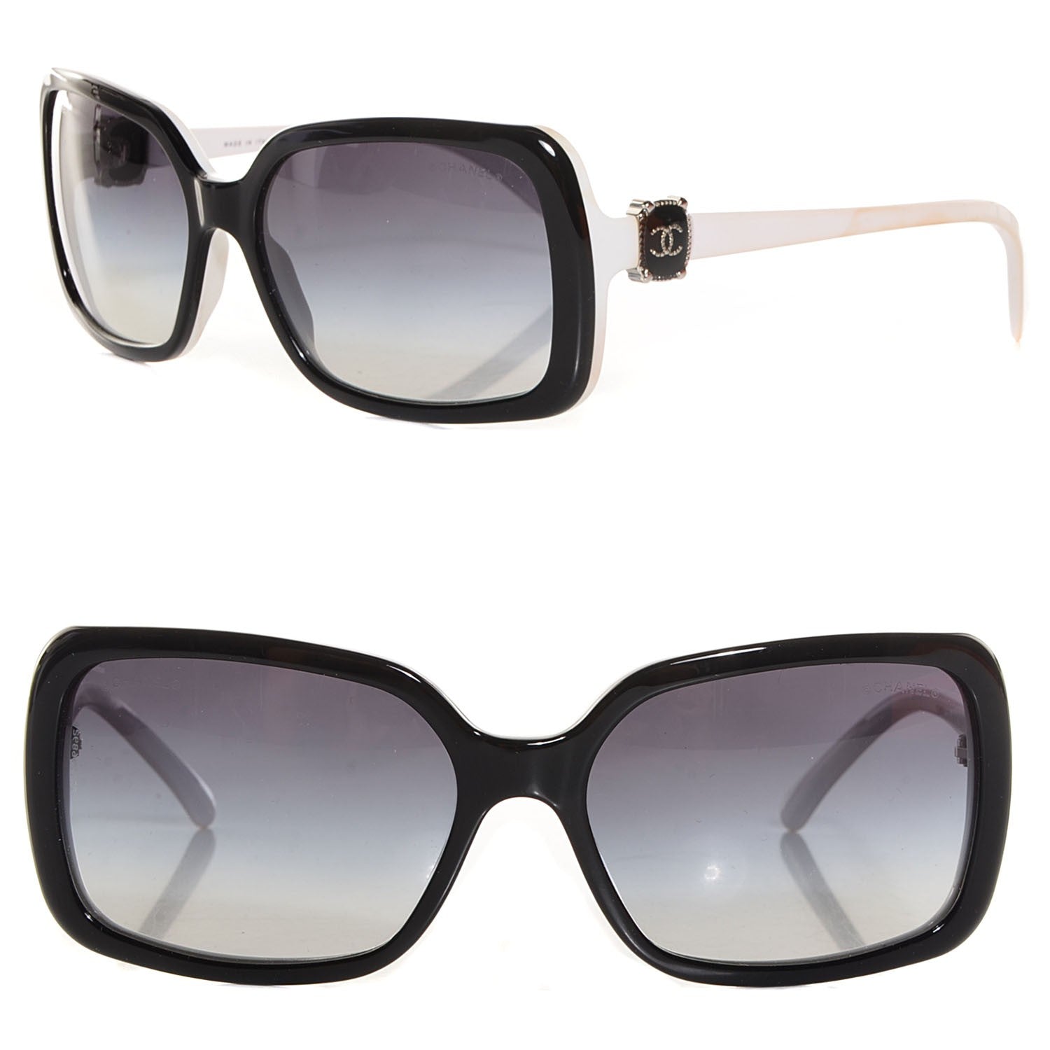 Chanel CC Logo Sunglasses 5175 Black White 1 of 5