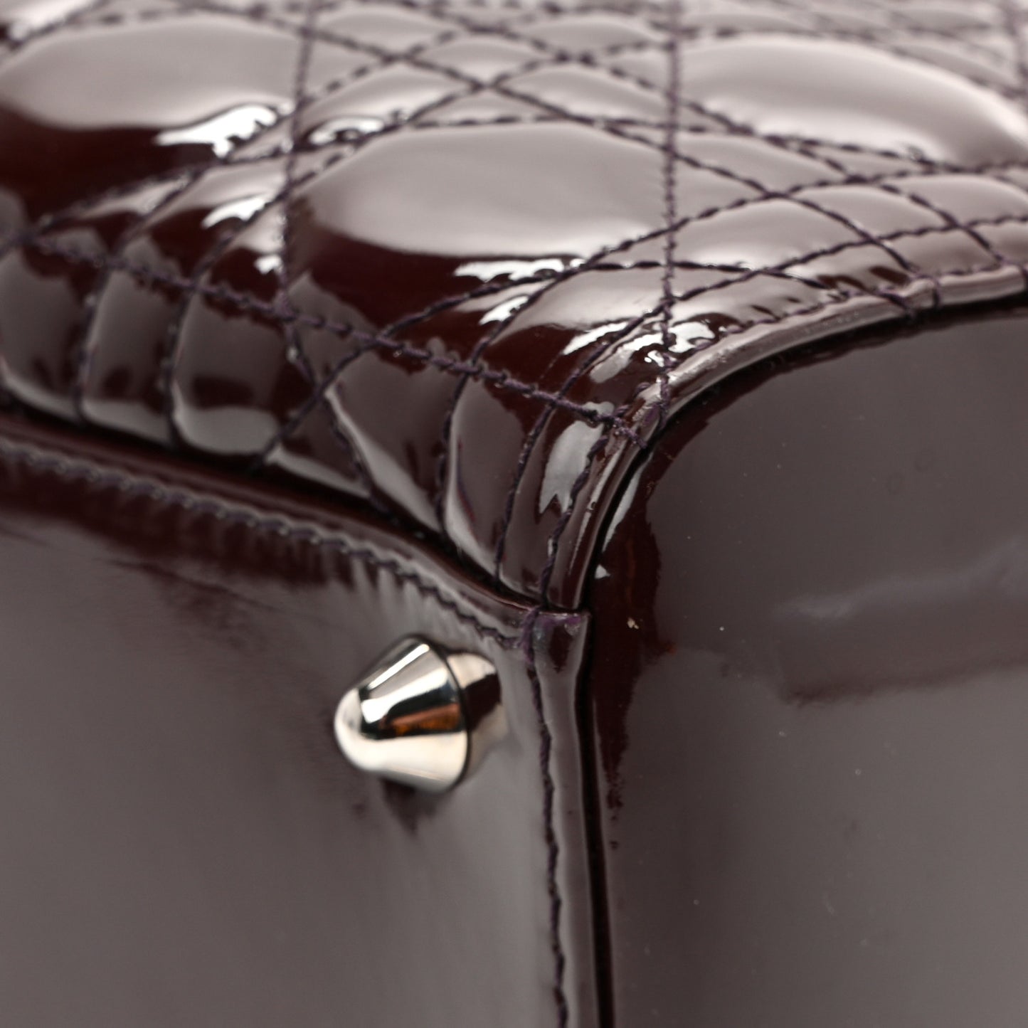 Patent Cannage Large Lady Dior Violet Purple