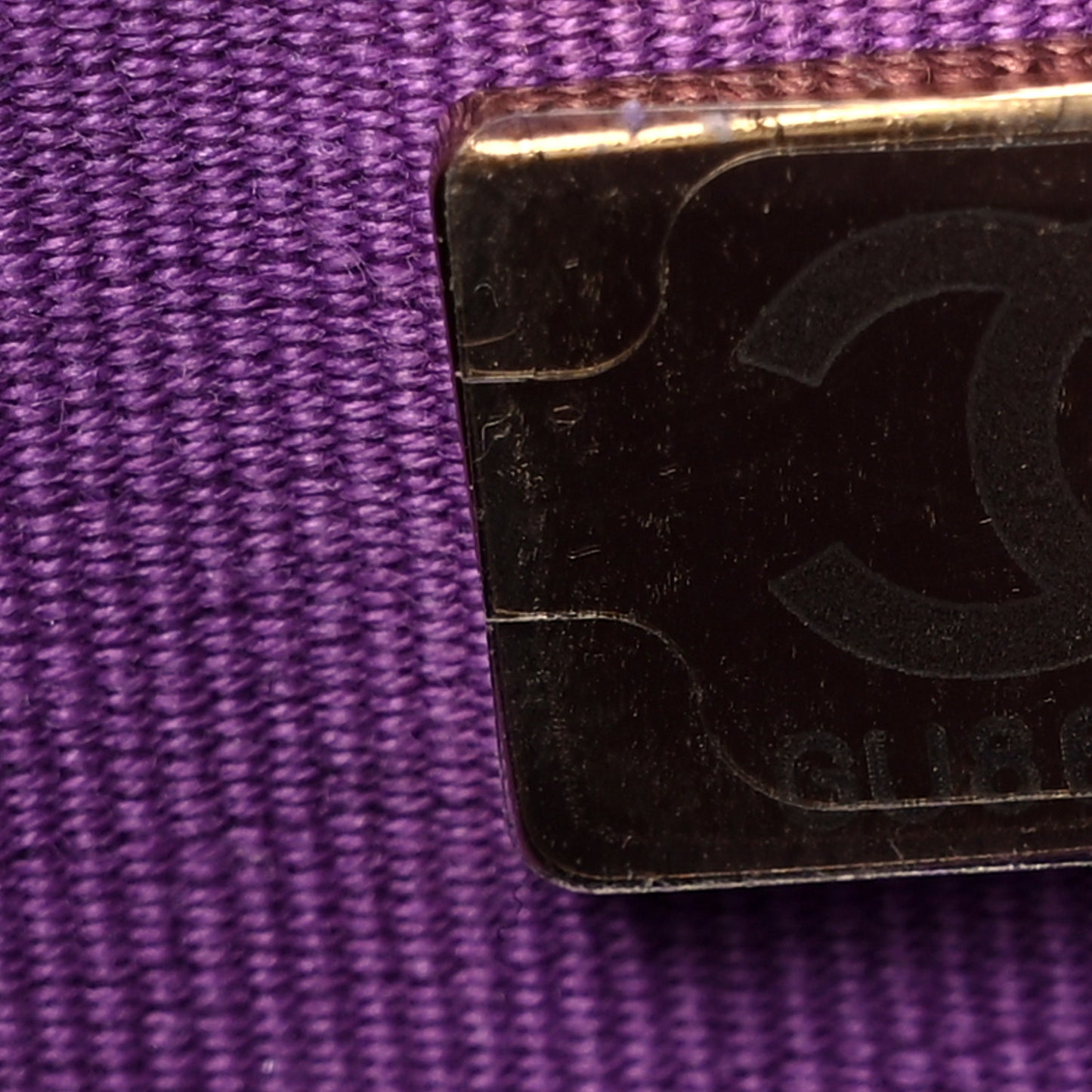 Caviar Quilted Wallet On Chain WOC Purple