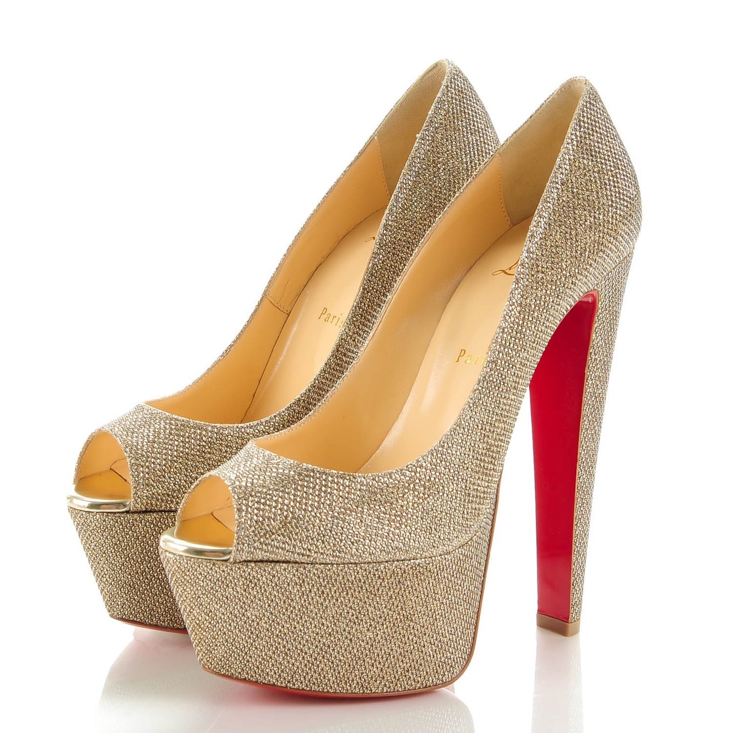 Glitter Fabric Altareva 160 Pumps 39 Gold