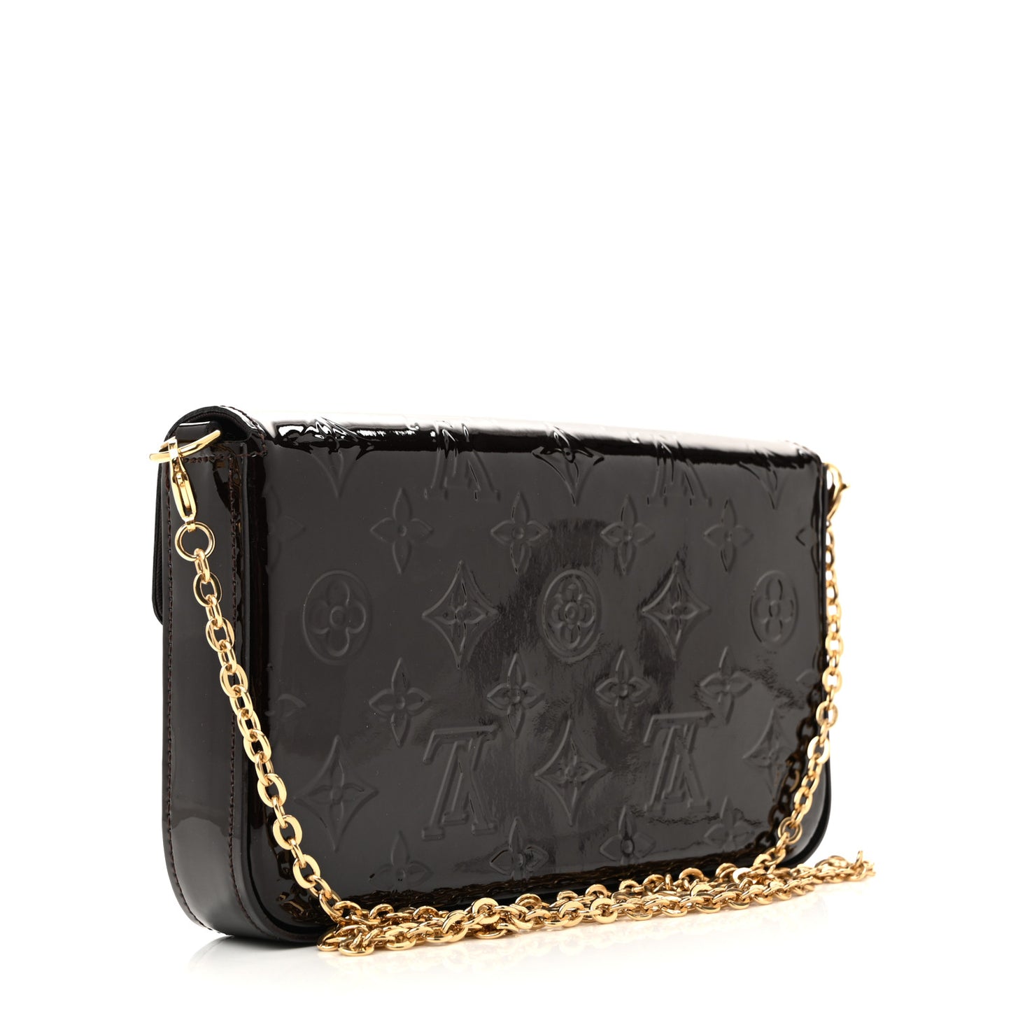 Vernis Pochette Felicie Chain Wallet Amarante