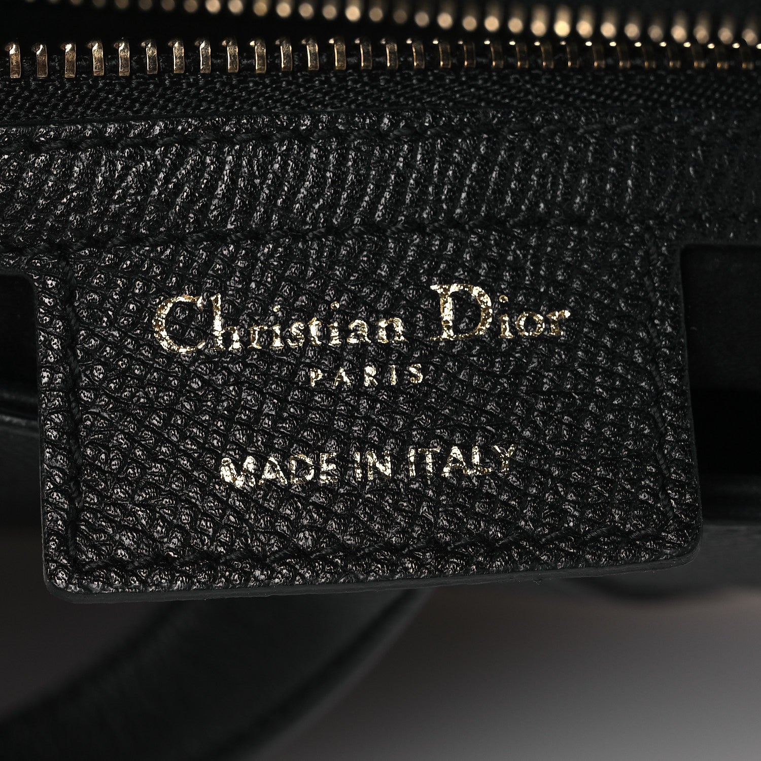 Christian Dior Grained Calfskin Saddle Bag Black 6 of 12