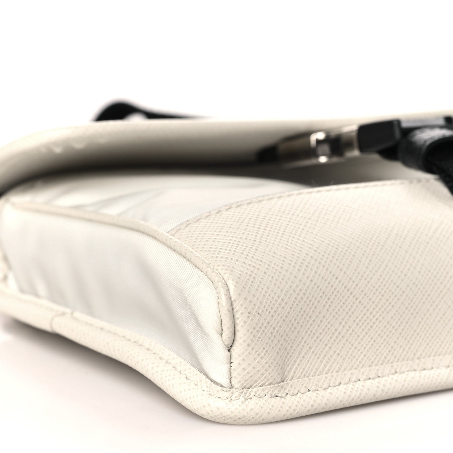 Prada Re-Nylon Saffiano Smartphone Case Crossbody Talco 7 of 9