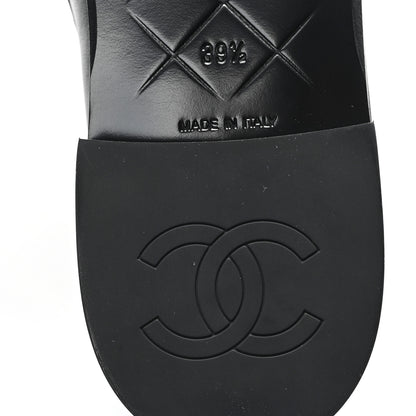 Chanel Lambskin Quilted CC Turnlock Loafers 39.5 Black 7 of 9
