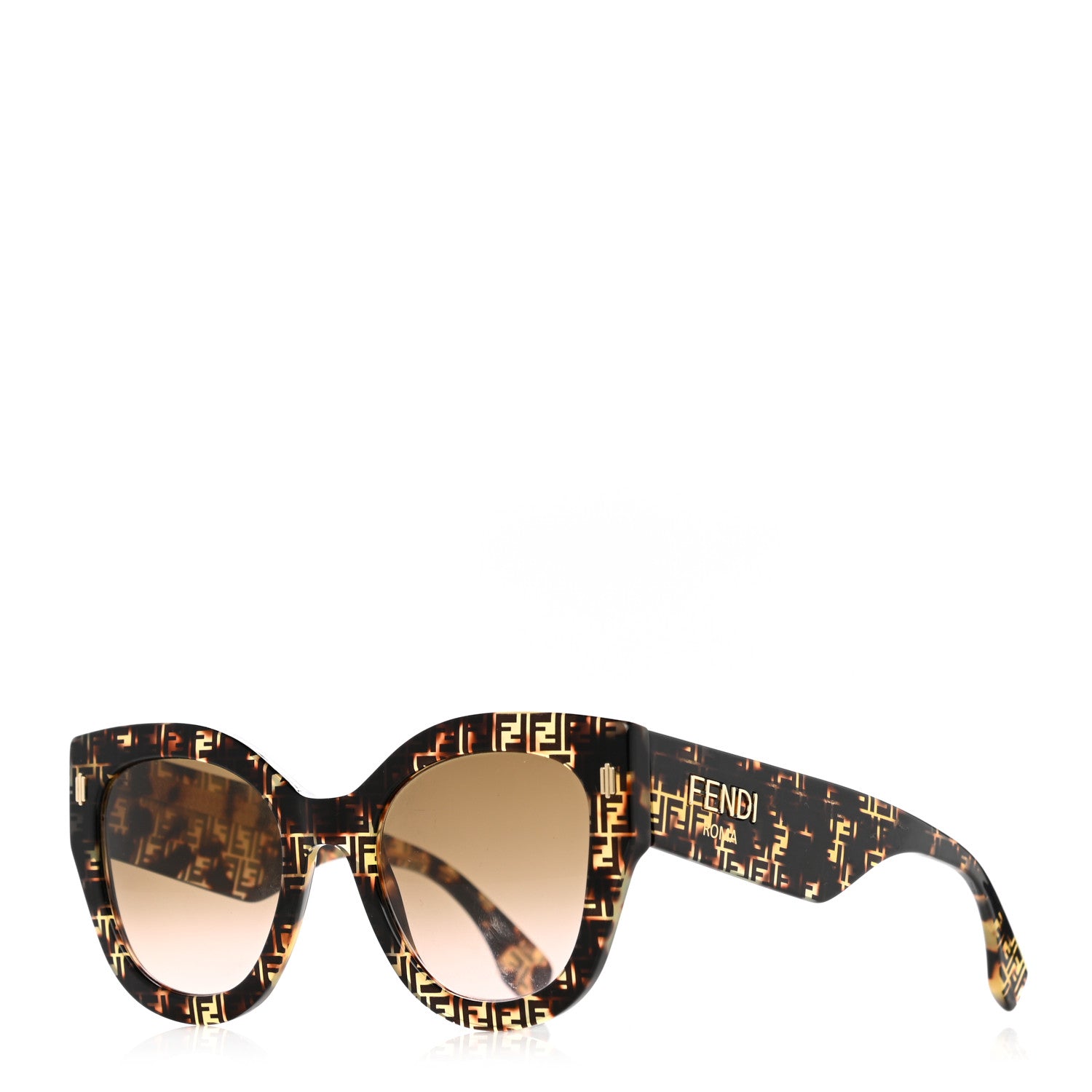 Fendi Acetate FF 53mm Sunglasses 0434/S Tortoise 1 of 8