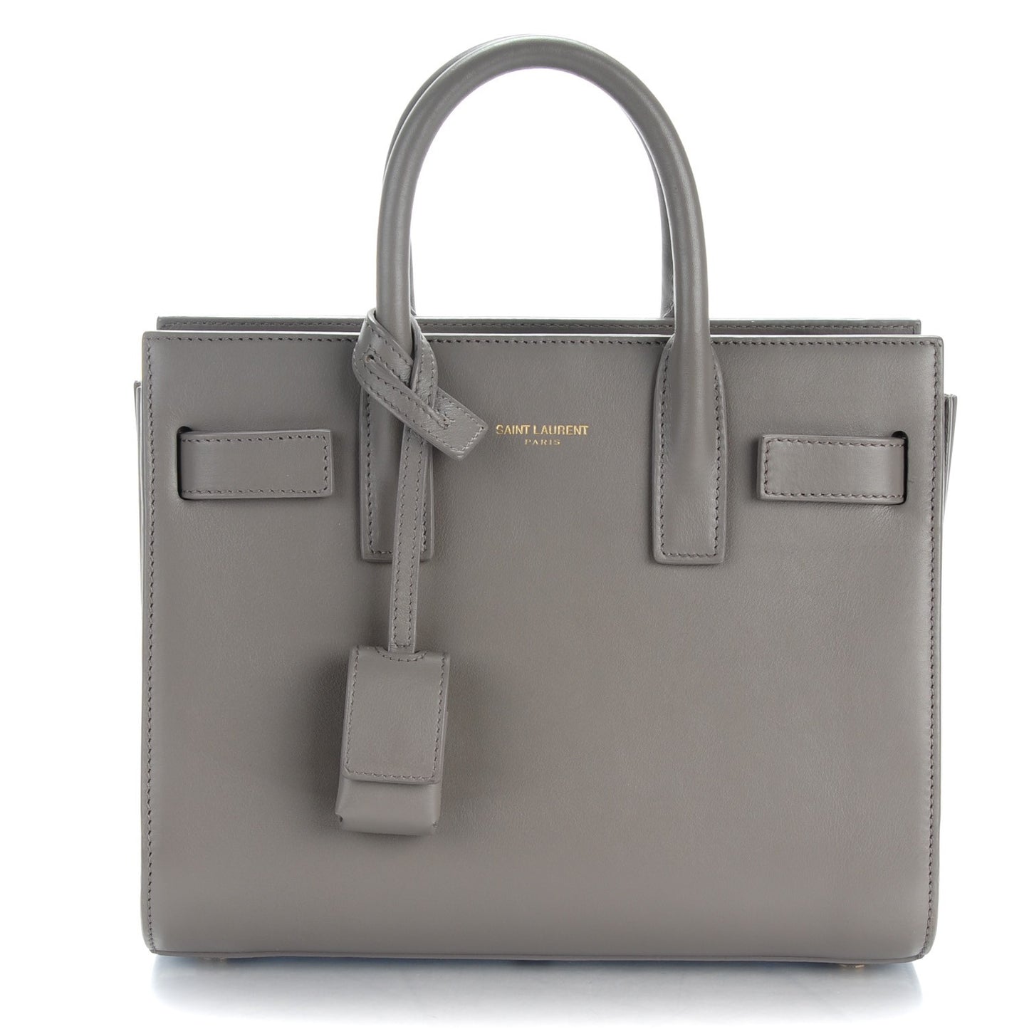 Grained Calfskin Baby Sac De Jour Fog