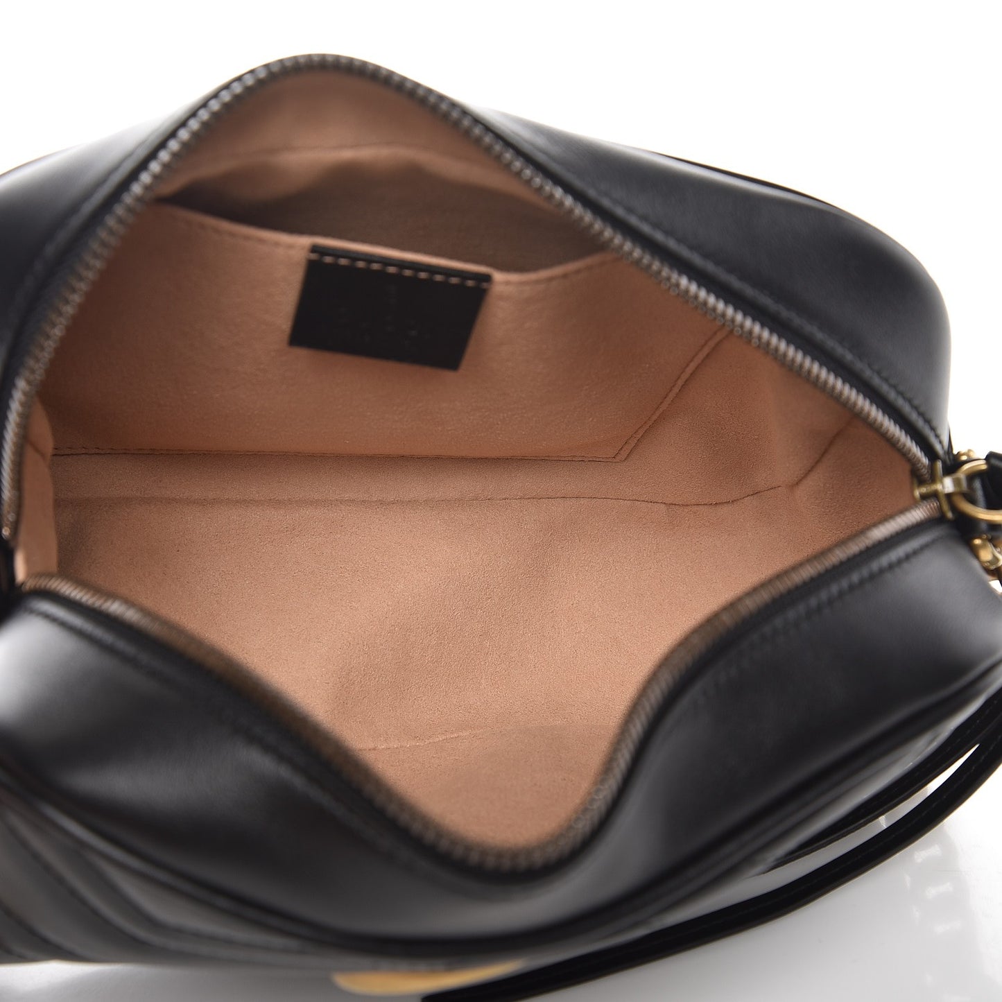 Calfskin Matelasse Small GG Marmont Chain Shoulder Bag Black