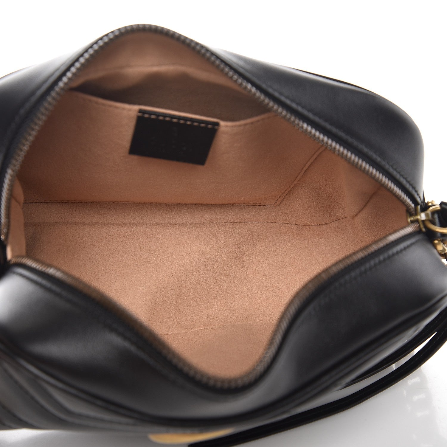 Gucci Calfskin Matelasse Small GG Marmont Chain Shoulder Bag Black 5 of 7