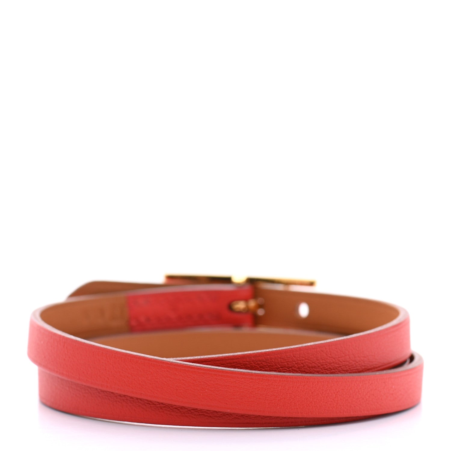 Hermes Swift Hapi 3 MM Triple Tour Wrap Bracelet Capucine 3 of 6