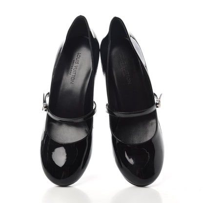 Louis Vuitton Patent Uniformes Silhouette 40mm Pumps 38.5 Black 5 of 10