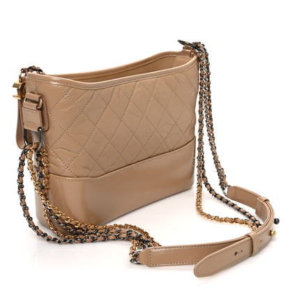 Chanel Aged Calfskin Quilted New Medium Gabrielle Hobo Beige 3 of 10